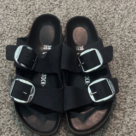 Birkenstock Black Sandals with Shiny Buckles - Picture 1 of 1